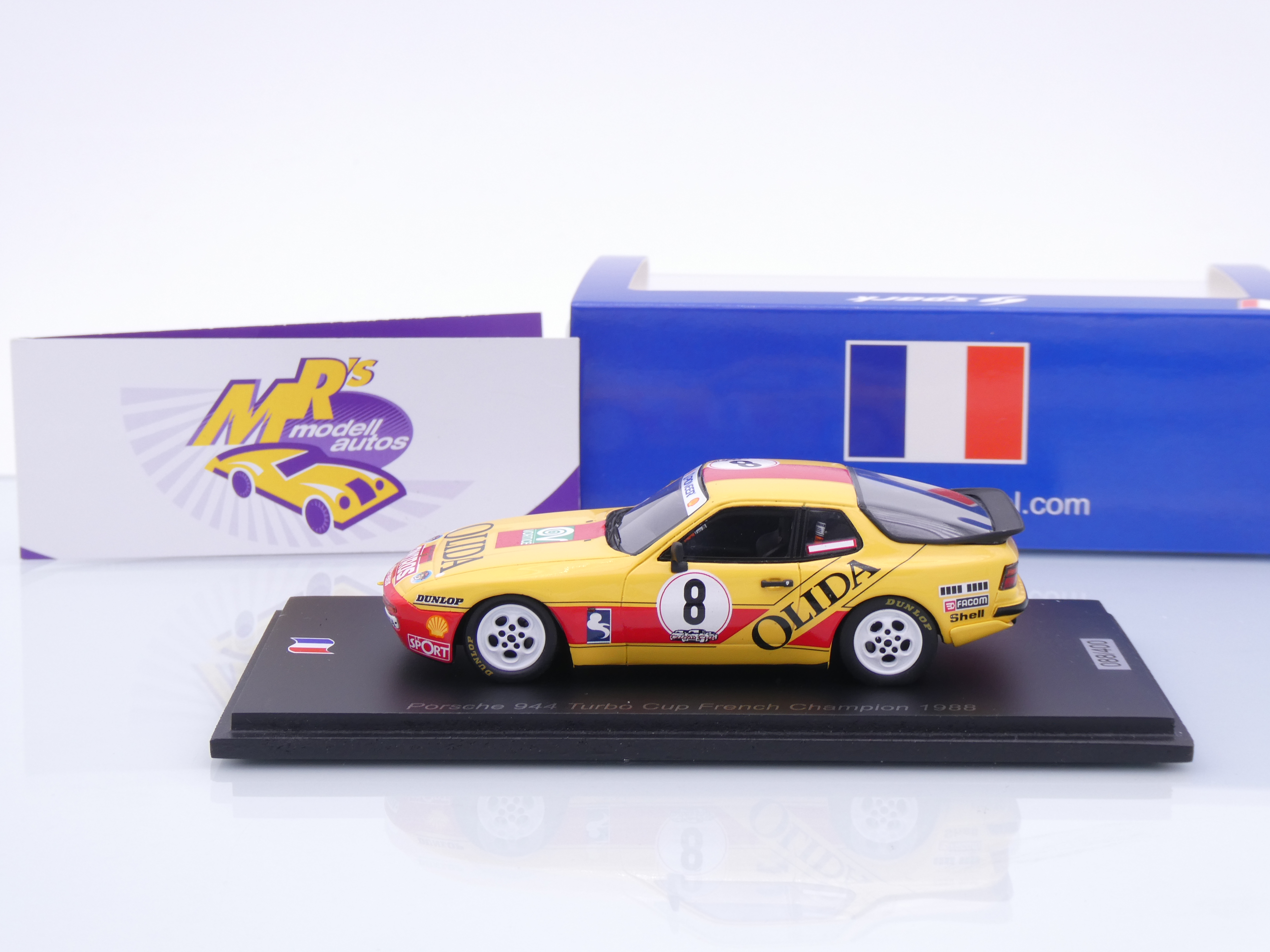 Porsche 944 Turbo Cup 10 Champion de France Porsche Cup 1987 René Metge Spark SF311 - Miniatures Autos Motos