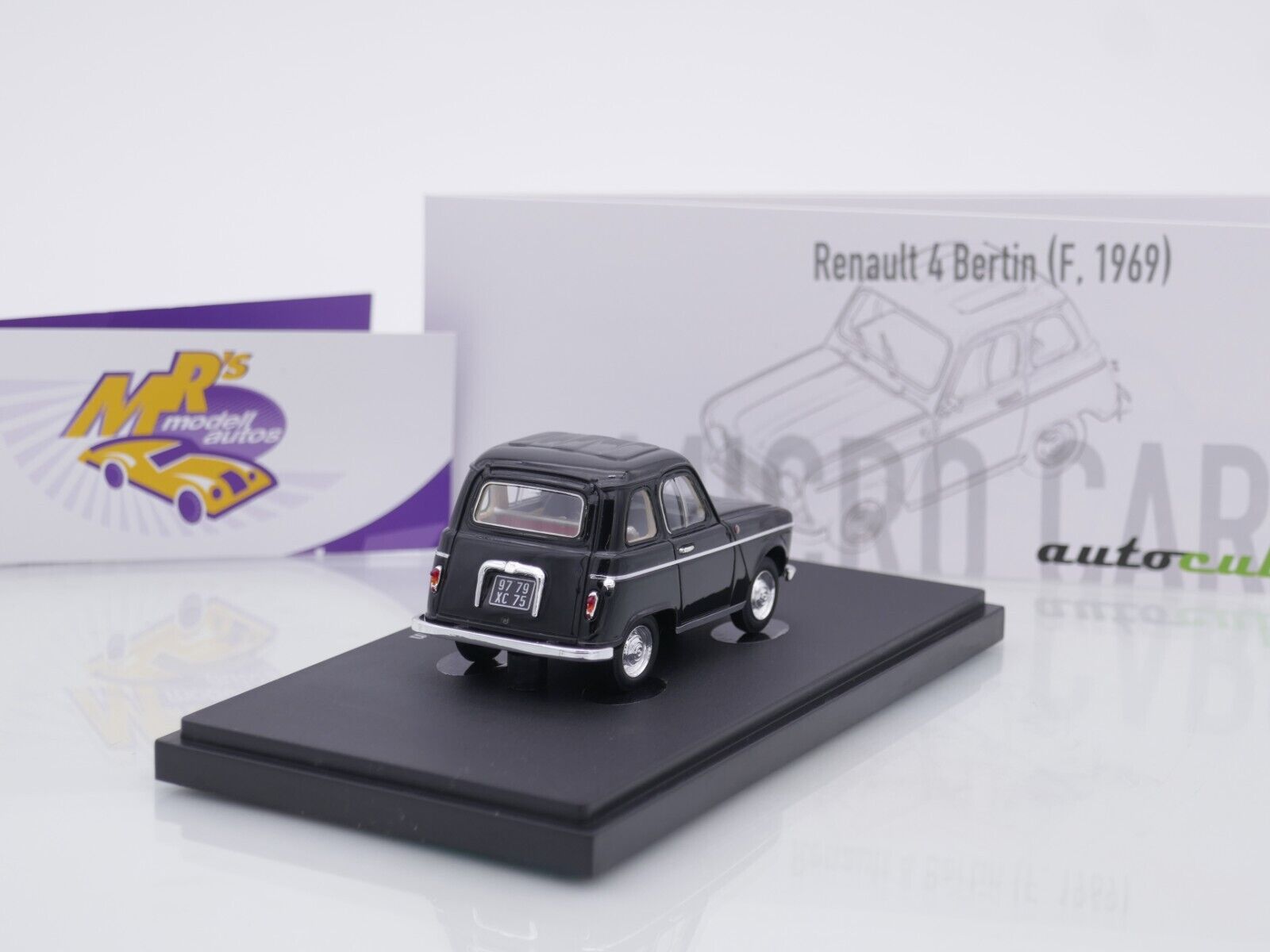 Autocult 1/43 Renault 4CV Zink Noire 1953 – France – Miniature De Collection Neuve