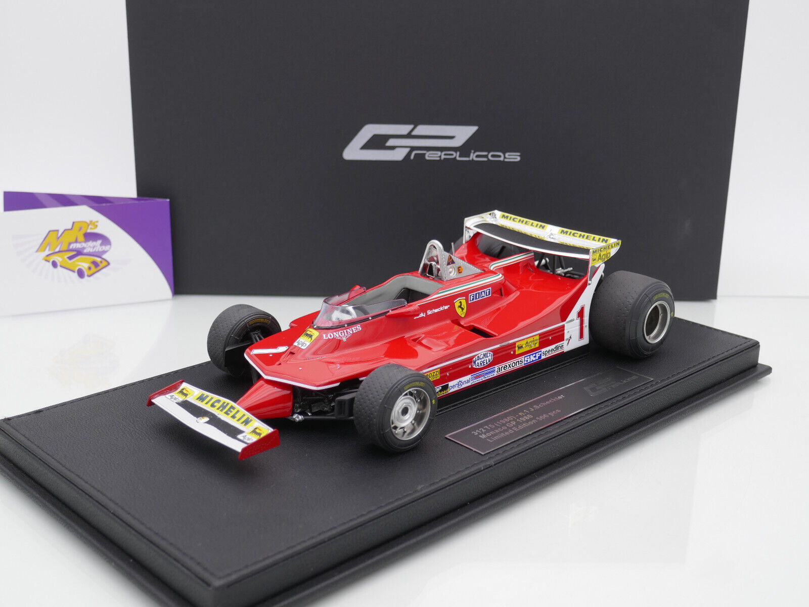Maquette Burago 1/14 Ferrari 312 T2 D'occasion, F1 De Jody Scheckter, Livrée Agip, Rouge