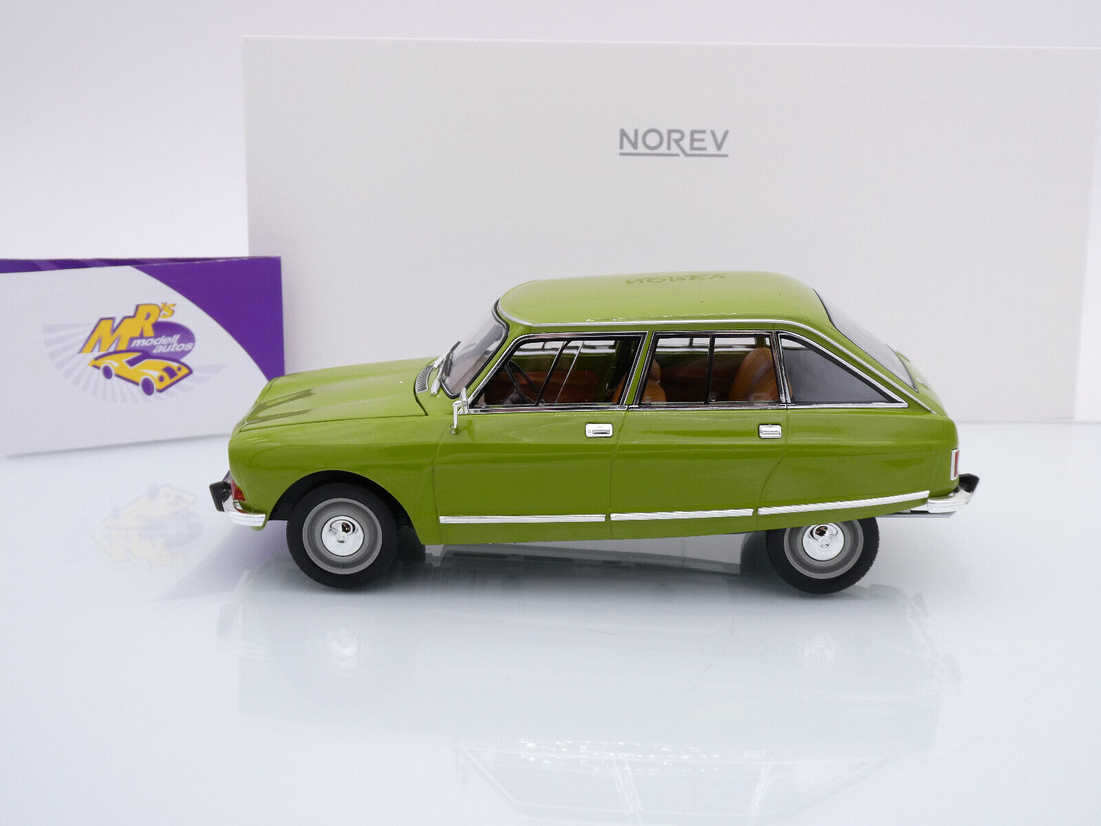 Citroën Ami 8 Club 1969 - Modèle Réduit 1:18 Vert Iris Par Norev - Neuf
