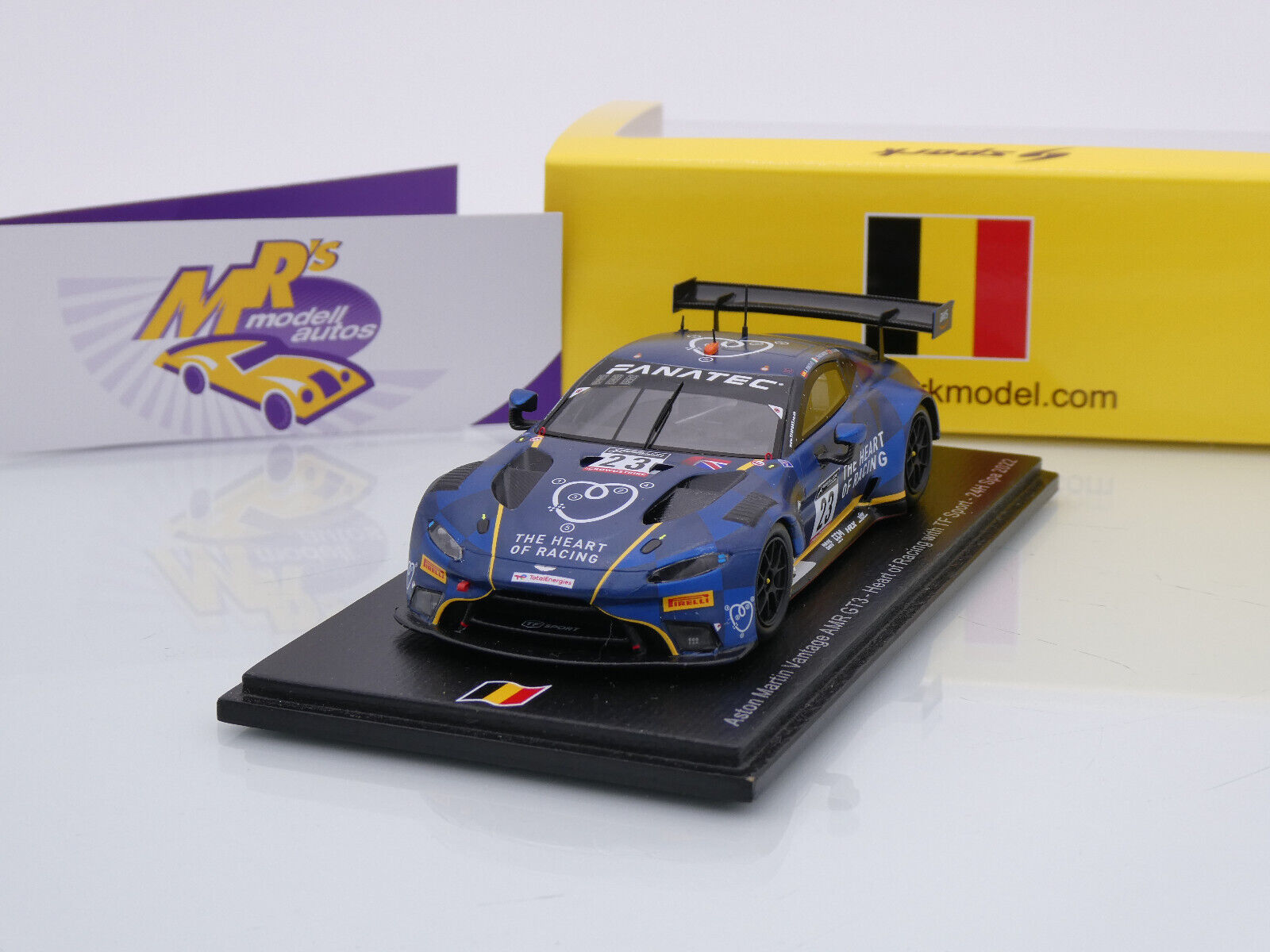 Miniature 1:43 Spark Aston Martin Vantage AMR GT3 #23 - Spa 2022 - Gunn/Riberas/Eastwood (SB521)