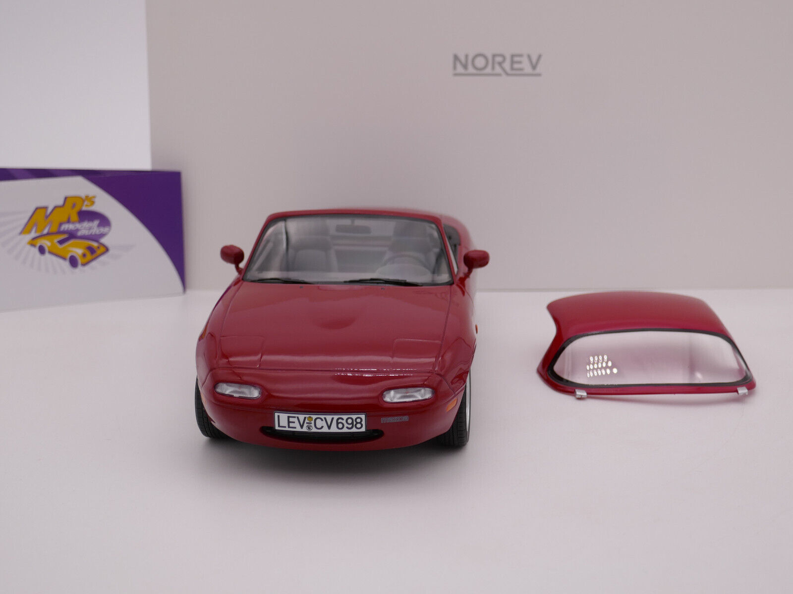 MRs Modellautos Ihr Modellauto Spezialist - Norev 188020 # Mazda MX-5  Cabriolet Baujahr 1989 in  rot  1:18
