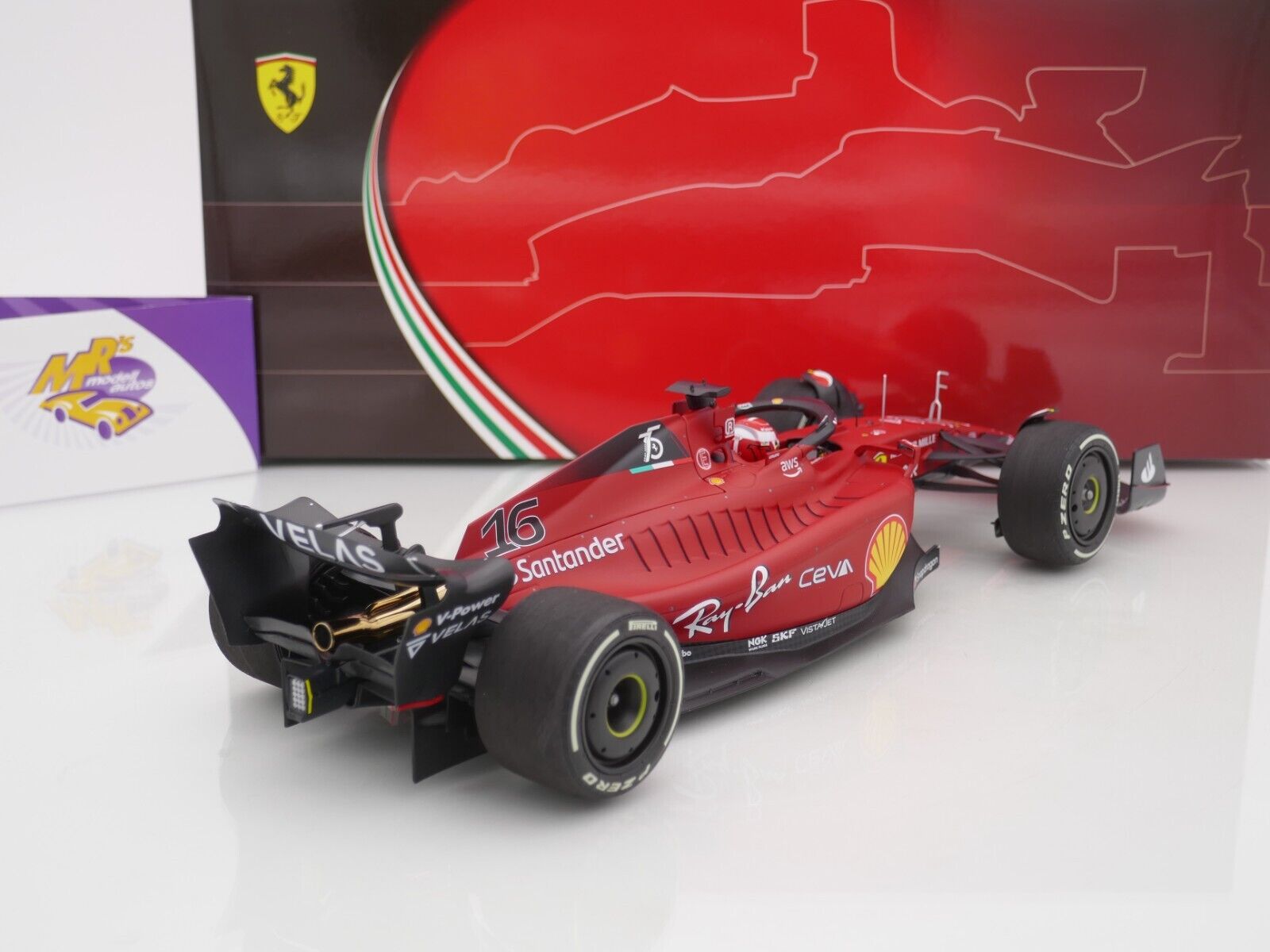 Mrs Modellautos - BBR 221826 # Ferrari F1-75 Nr.16 F1 Winner