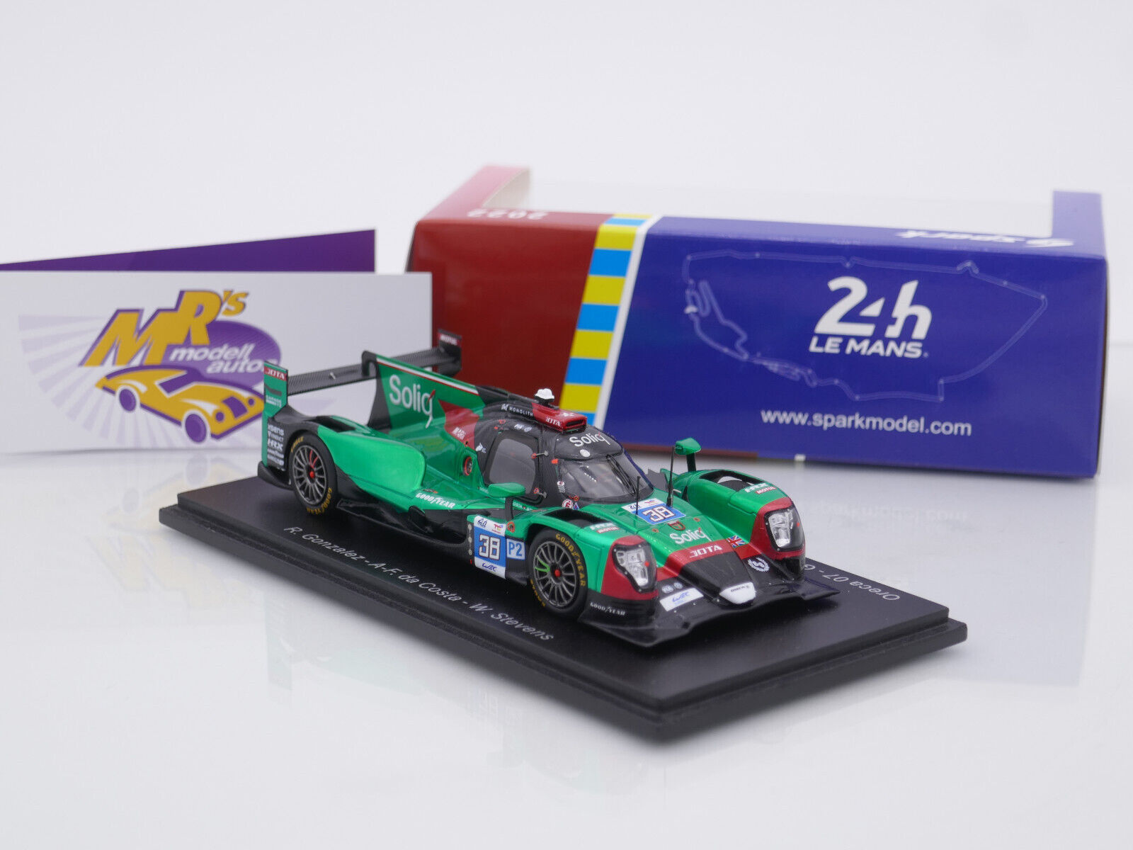 Miniature Spark ORECA 07 Gibson N°38 JOTA – Vainqueur LMP2 Le Mans – 1/43