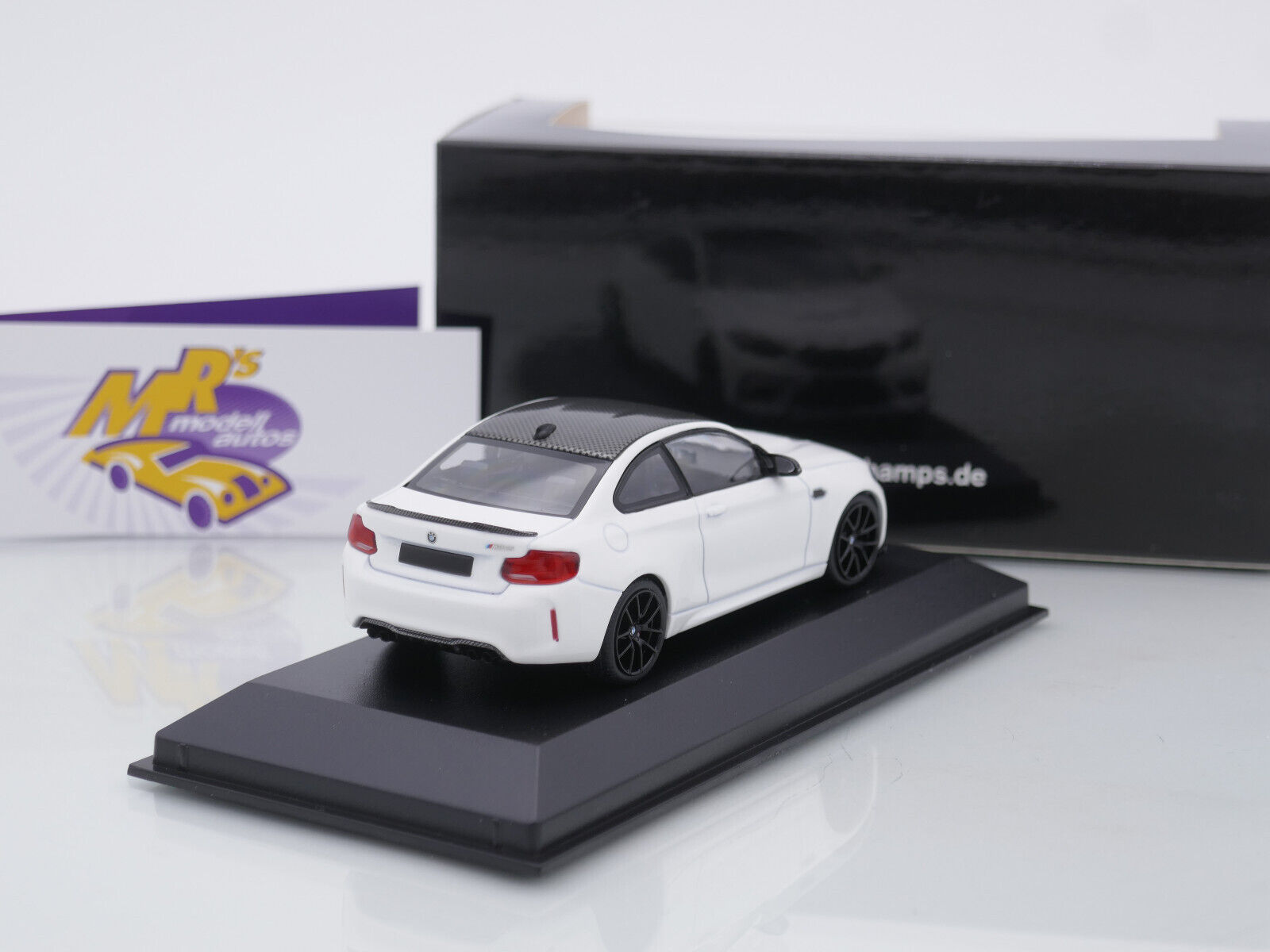 Modellino Minichamps BMW M2 CS 2020 – Scala 1/43, Bianco Con Cerchi Oro, Nuovo