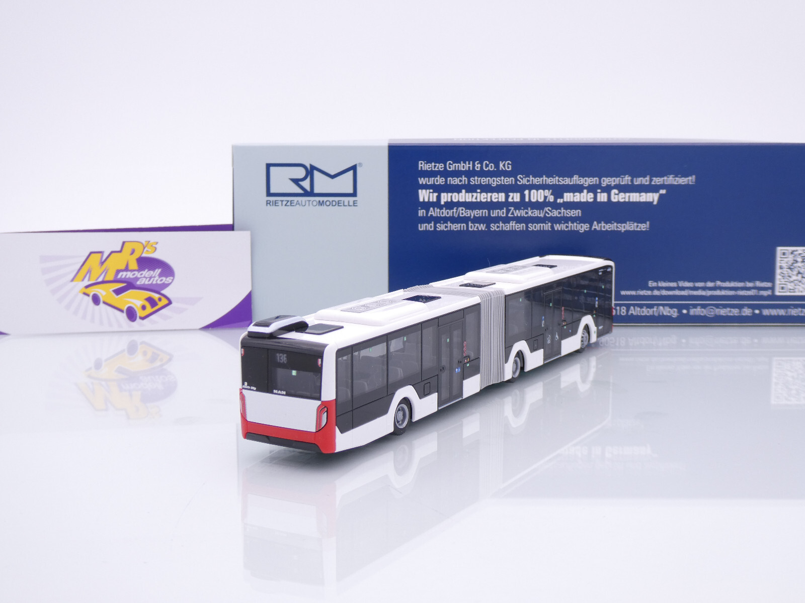 Mrs Modellautos - Rietze 75871 # MAN Lion's City '18 Gelenkbus
