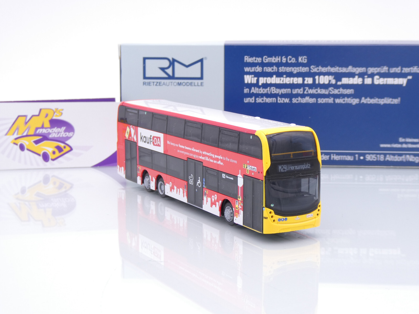 Bus ADL Enviro 500 BVG Berlin - Rietze 78024 - Échelle 1/87 - Neuf