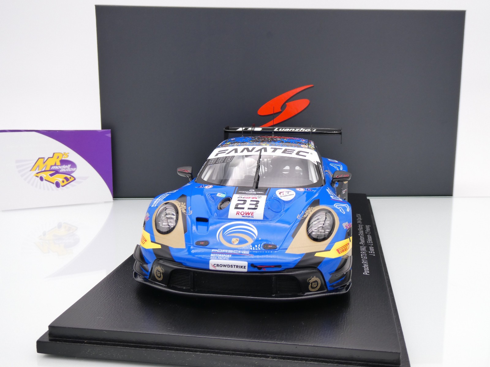 Mrs Modellautos - Spark 18SB078 # Porsche 911 GT3 R #23 24h Spa