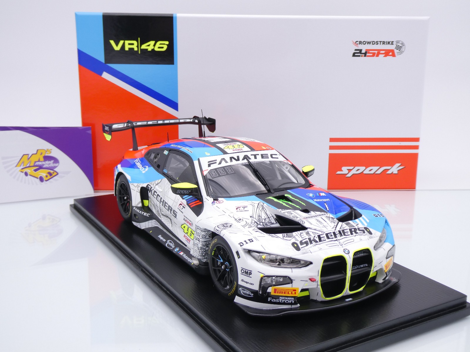 Spark 1/18 BMW N°46 Le Mans 2024 - Valentino Rossi - Miniature Neuve