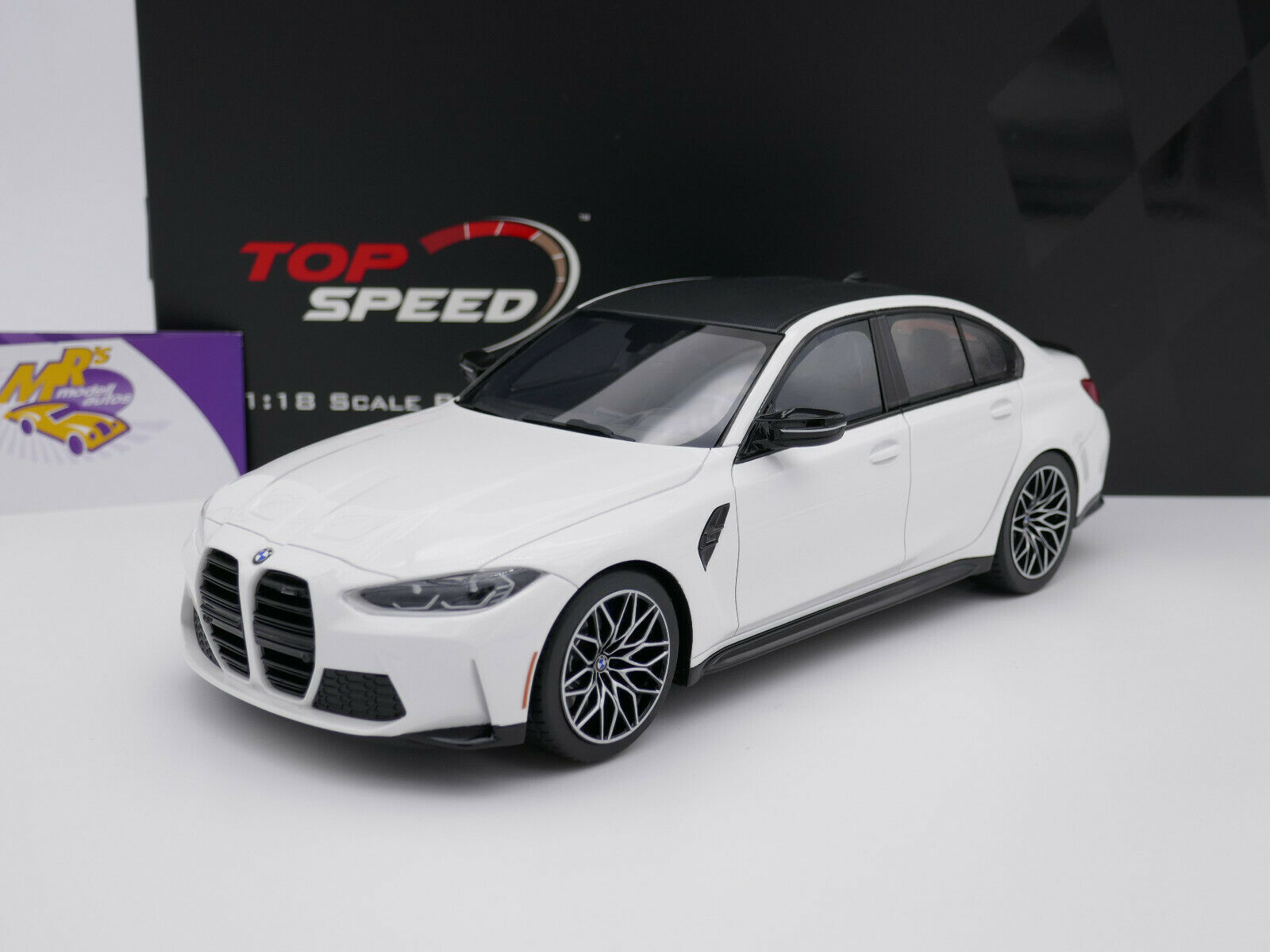 MRs Modellautos Ihr Modellauto Spezialist - Top Speed TS0342 # BMW M3  Limousine Competition 2021  Alpine White  1:18