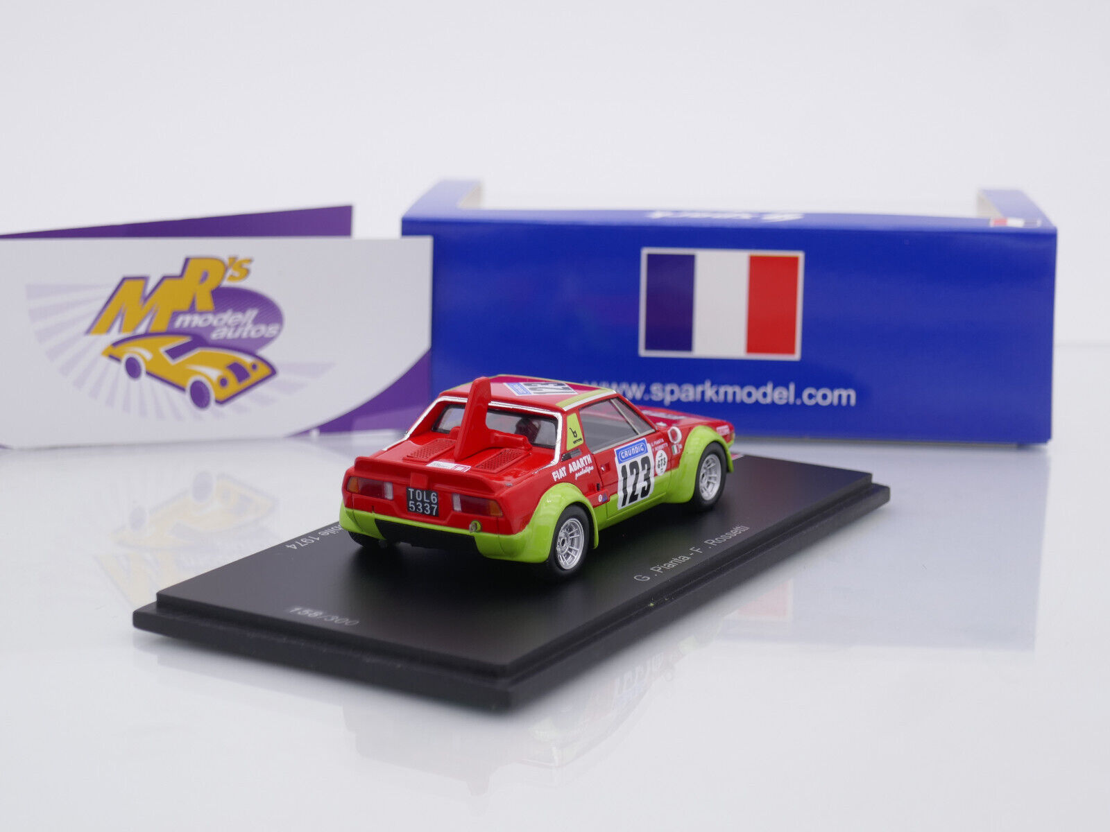 Diecast model cars Fiat X 1/9 1/43 Spark Abarth No.122 Tour de France Automobile