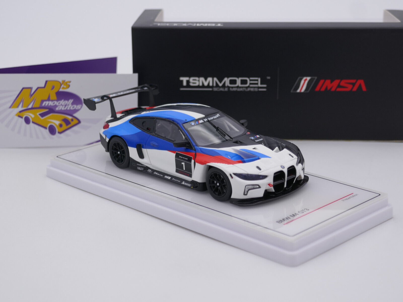 MRs Modellautos Ihr Modellauto Spezialist - TSM Model 430578 # BMW M4 GT3  Nr.1 Presentation Car 2021  BMW Motorsport  1:43
