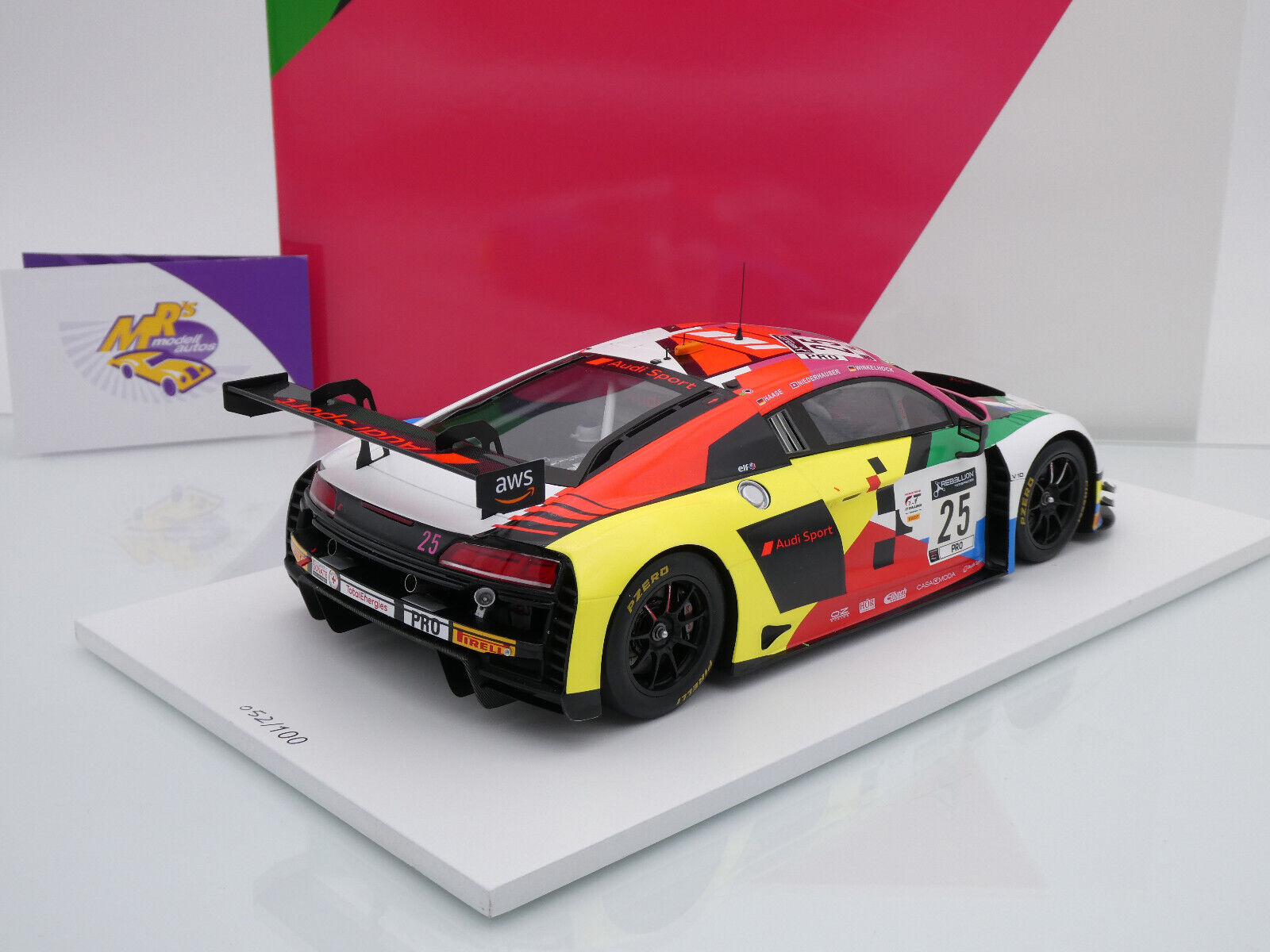 Mrs Modellautos - Spark FF011 # Audi R8 LMS GT3 Nr.25 24h Spa 2021