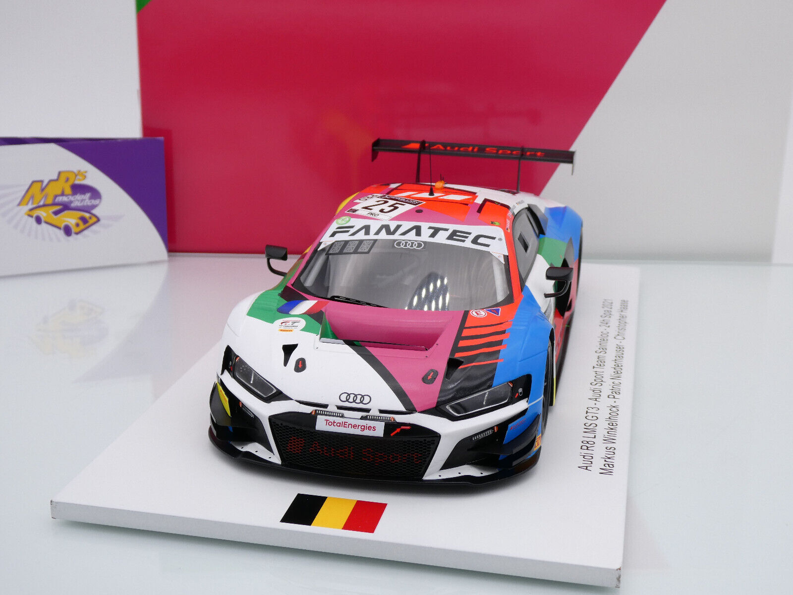 Mrs Modellautos - Spark FF011 # Audi R8 LMS GT3 Nr.25 24h Spa 2021