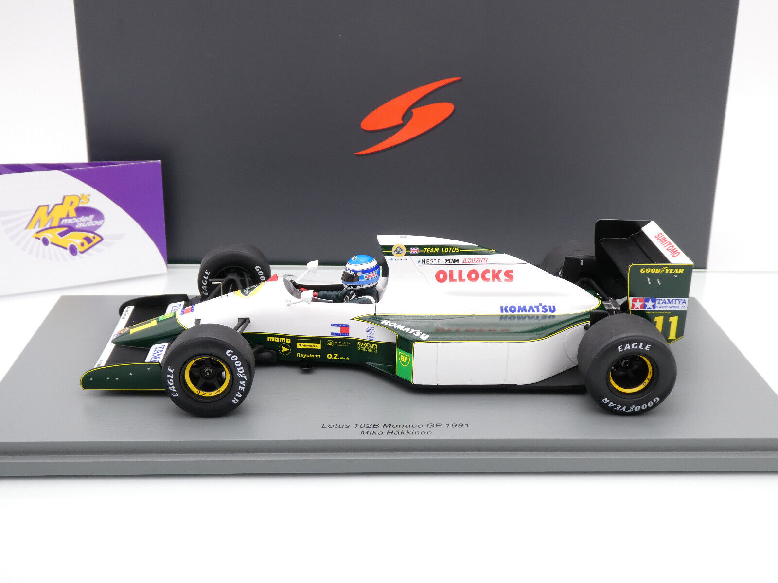 Miniature Spark 1/18 – Lotus 102B N°11, Monaco GP 1991, Mika Häkkinen, Précommande