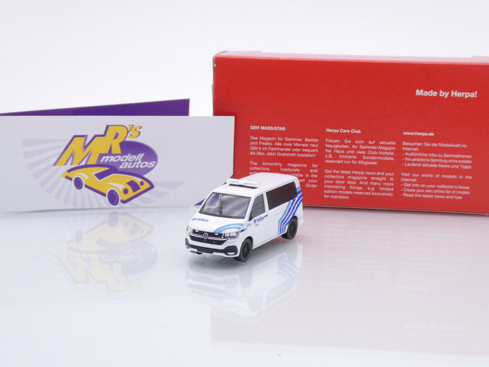 Modèle Réduit VW T6.1 Bus Police Basse-Saxe - Échelle 1:87 - Herpa - Réf. HN3402