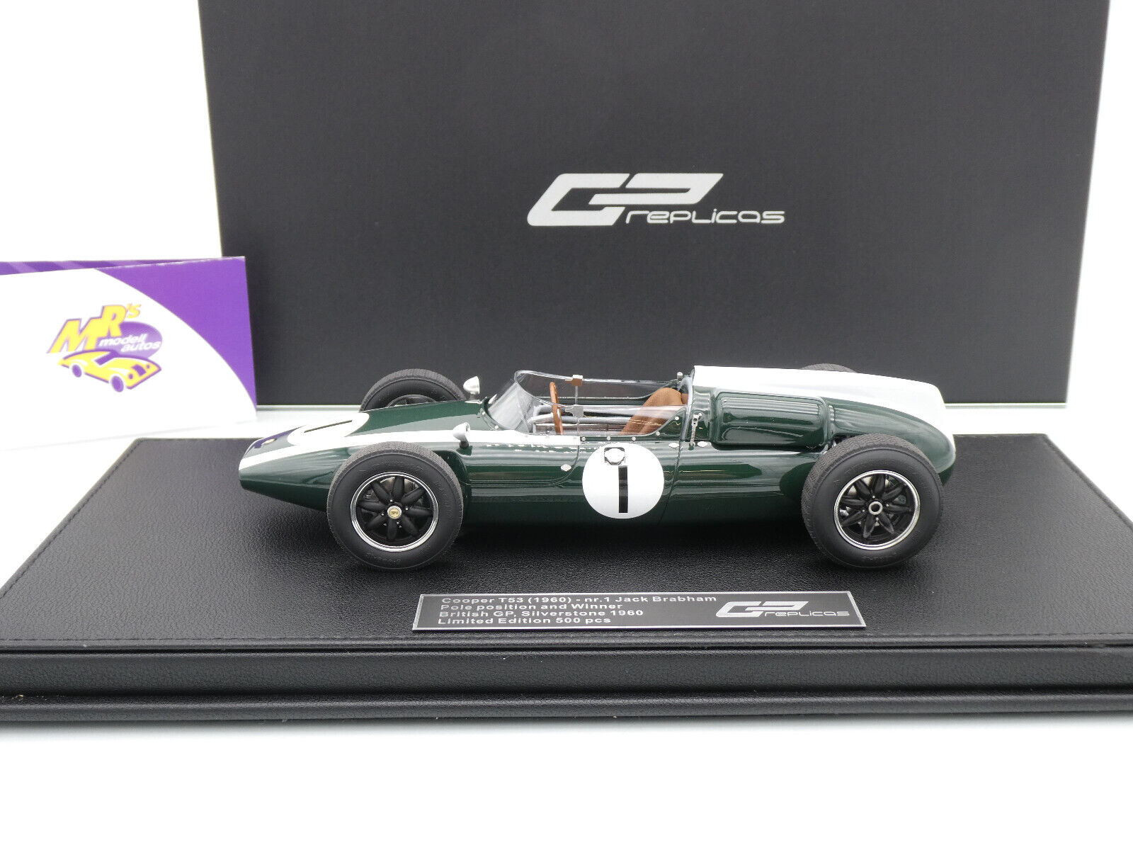 Tecnomodel 1:18 J. Brabham Cooper T53 #1 Britanique GP formule 1 Champion du monde 1960 TM18