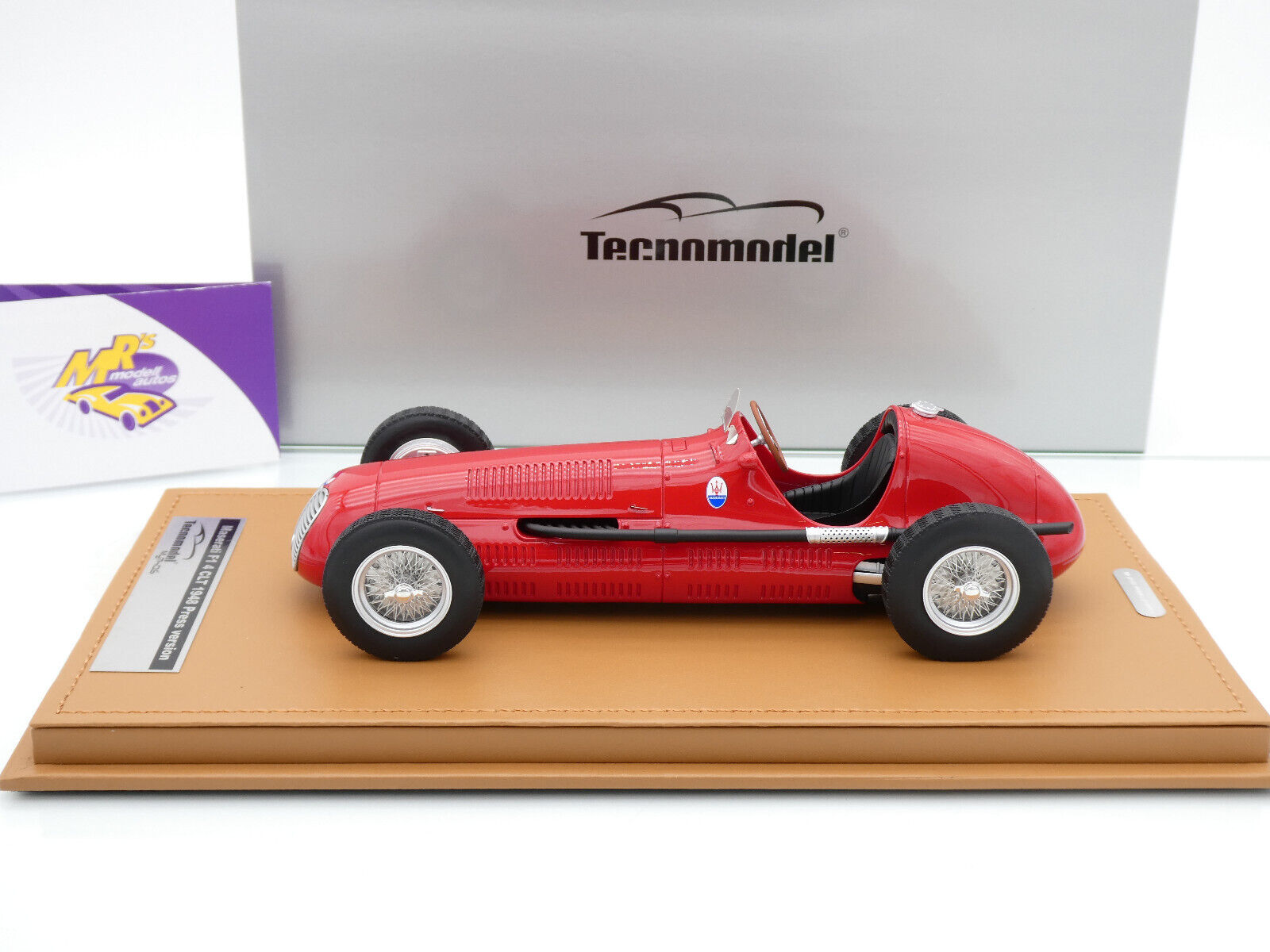 Miniature Tecnomodel TM18-187B – Maserati 250F N°22, Grand Prix Belgique 1954 (Moss), 1:18