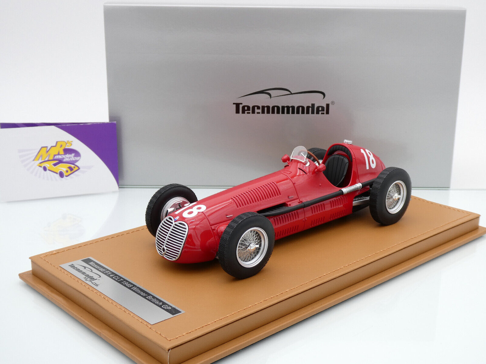 Maserati F1 4 CLT 1948 Winner British GP Driver Luigi Villoresi Limited Edition in 1:18 scale by