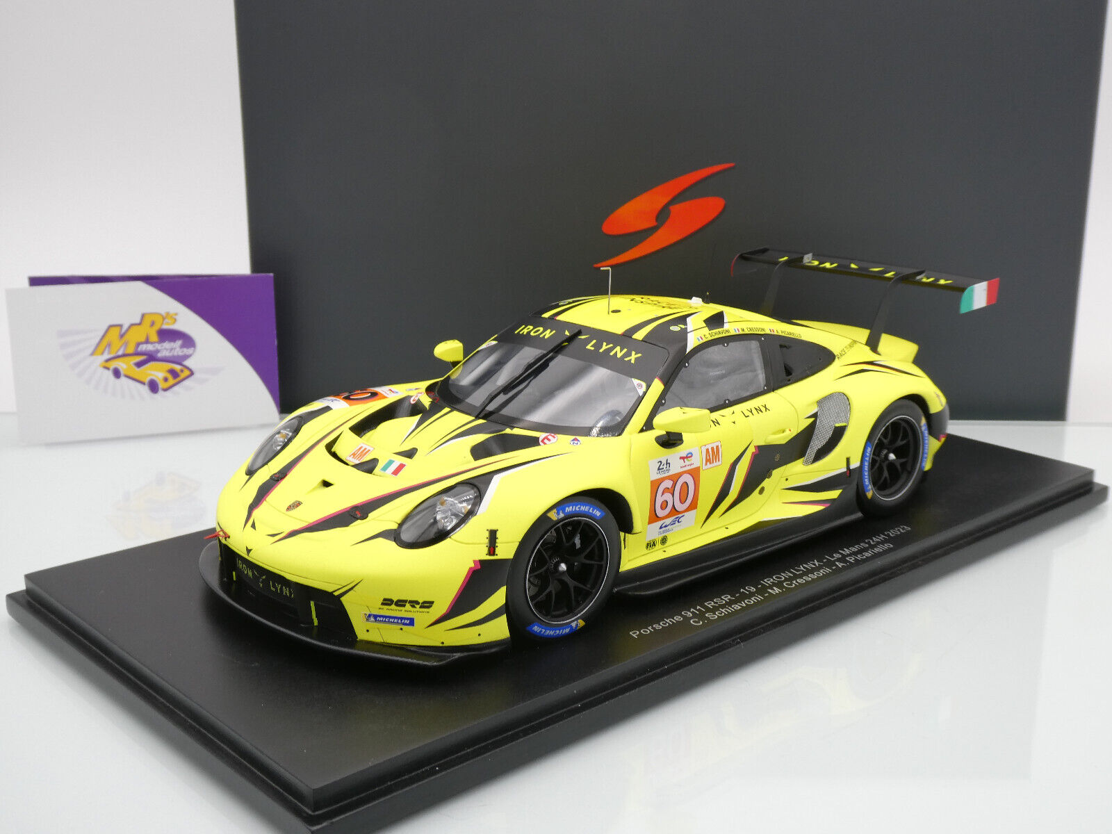 Mrs Modellautos - Spark 18S930 # Porsche 911 RSR-19 Nr.60 24h Le