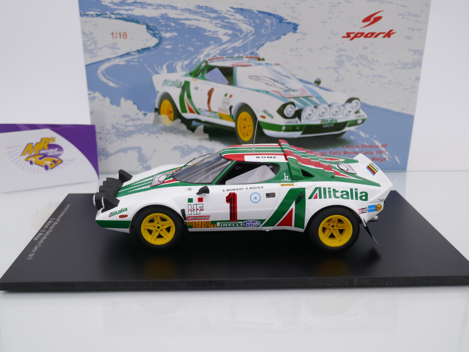 Mrs Modellautos - Spark 18S535 # Lancia Stratos HF Nr.1 Winner