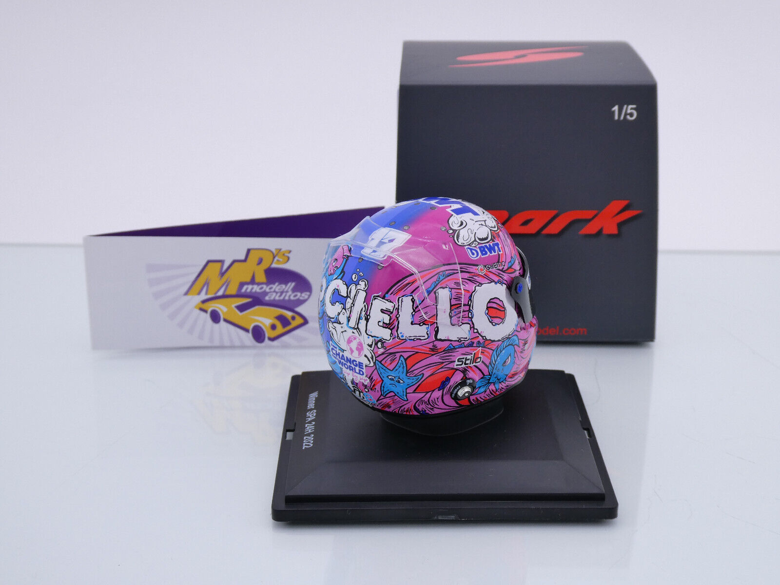 Casque Spark 1/5 – Raphael Marciello Mercedes AMG – Vainqueur 24h Spa 2022