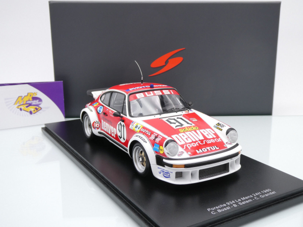 Mrs Modellautos - Spark 18S868 # Porsche 911 934 #91 24h Le Mans
