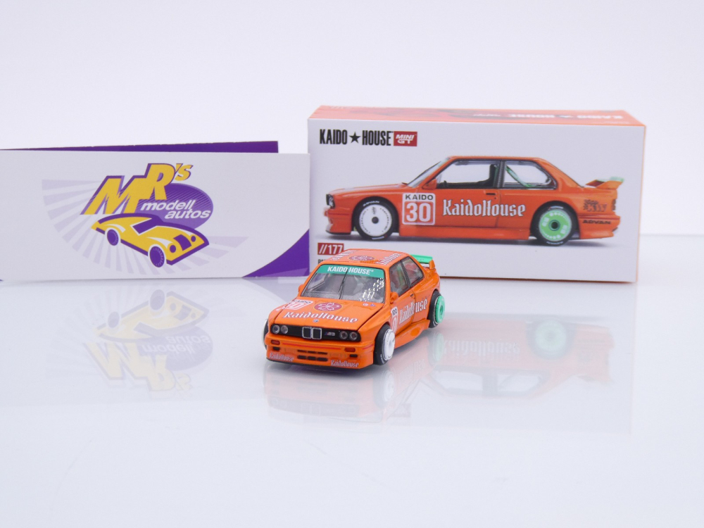 TSM MINI GT KHMG177 # BMW M3 E30 #30 " Kaido House - Jägermeister V1 " 1:64