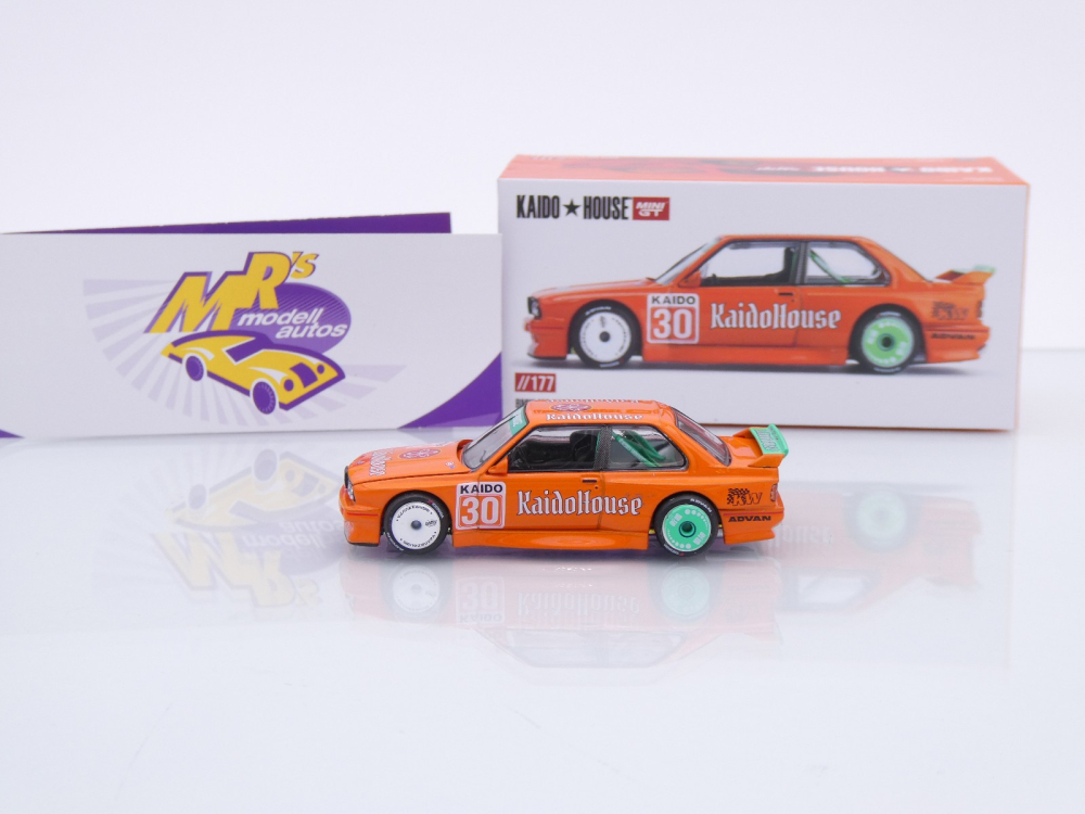 TSM MINI GT KHMG177 # BMW M3 E30 #30 " Kaido House - Jägermeister V1 " 1:64