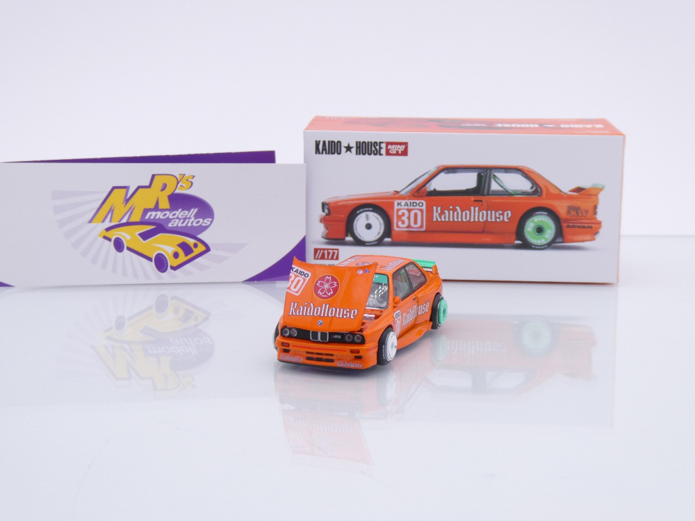 TSM MINI GT KHMG177 # BMW M3 E30 #30 " Kaido House - Jägermeister V1 " 1:64