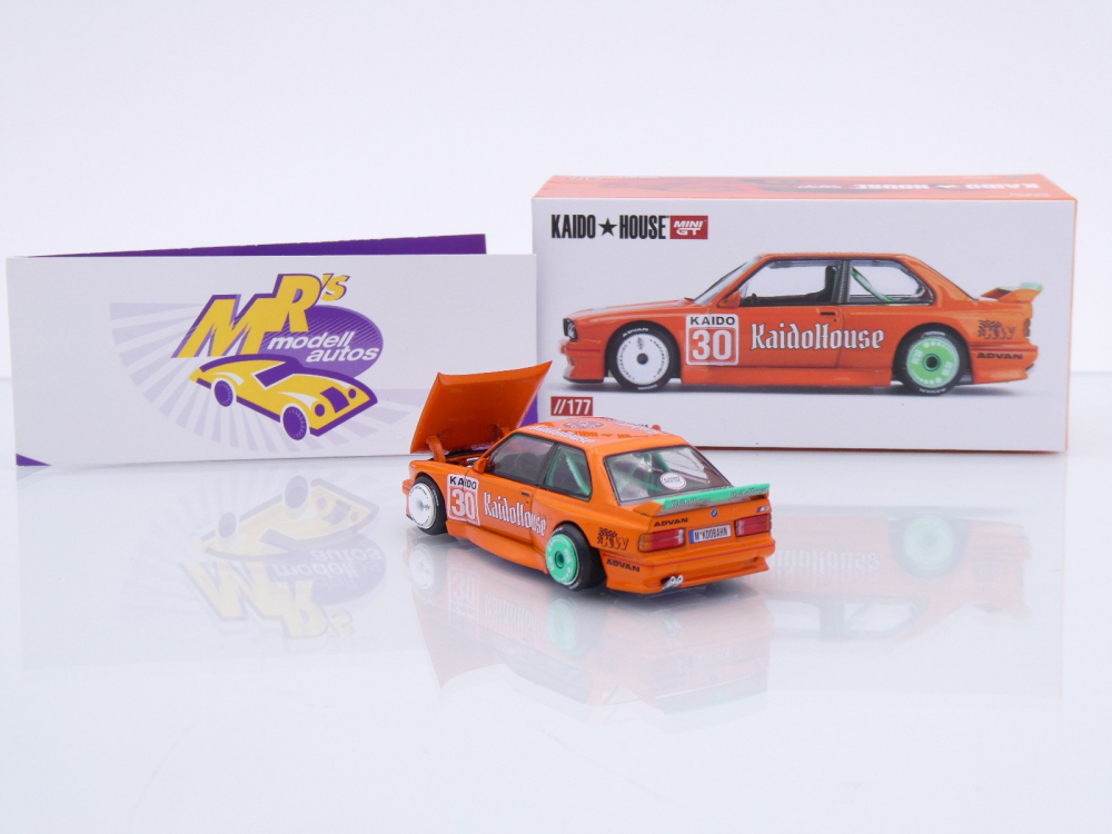 TSM MINI GT KHMG177 # BMW M3 E30 #30 " Kaido House - Jägermeister V1 " 1:64