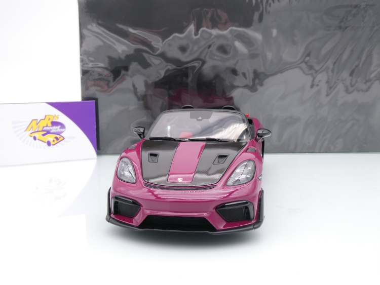 GT Spirit GT486 # Porsche 718 Spyder RS WP Baujahr 2023 " lila-schwarz " 1:18