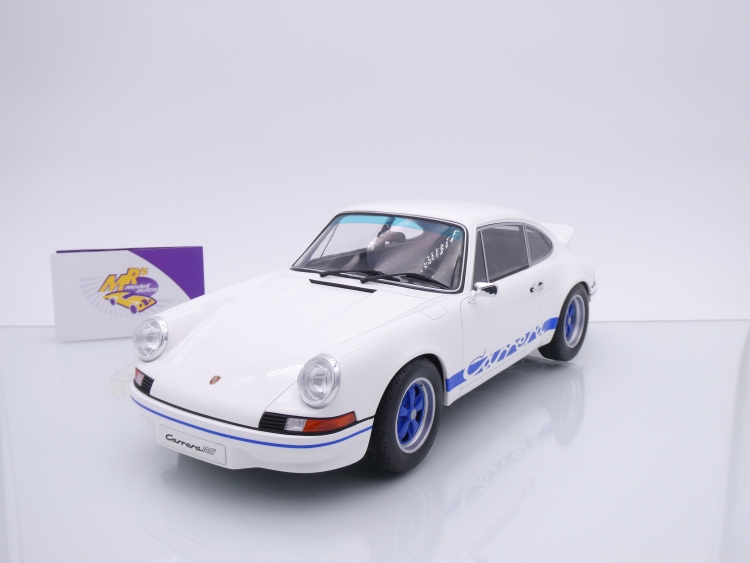 GT Spirit GT921 # Porsche 911 RS 2.7 Lightweight Baujahr 1973 " weiß-blau " 1:12