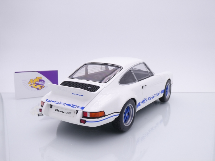 GT Spirit GT921 # Porsche 911 RS 2.7 Lightweight Baujahr 1973 " weiß-blau " 1:12