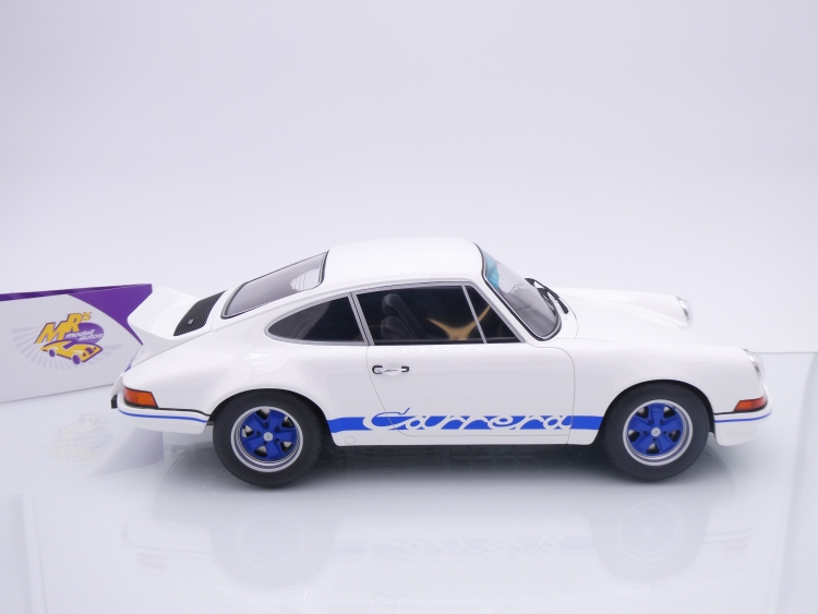 GT Spirit GT921 # Porsche 911 RS 2.7 Lightweight Baujahr 1973 " weiß-blau " 1:12