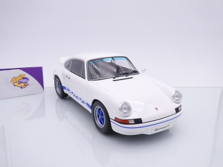 GT Spirit GT921 # Porsche 911 RS 2.7 Lightweight Baujahr 1973 " weiß-blau " 1:12