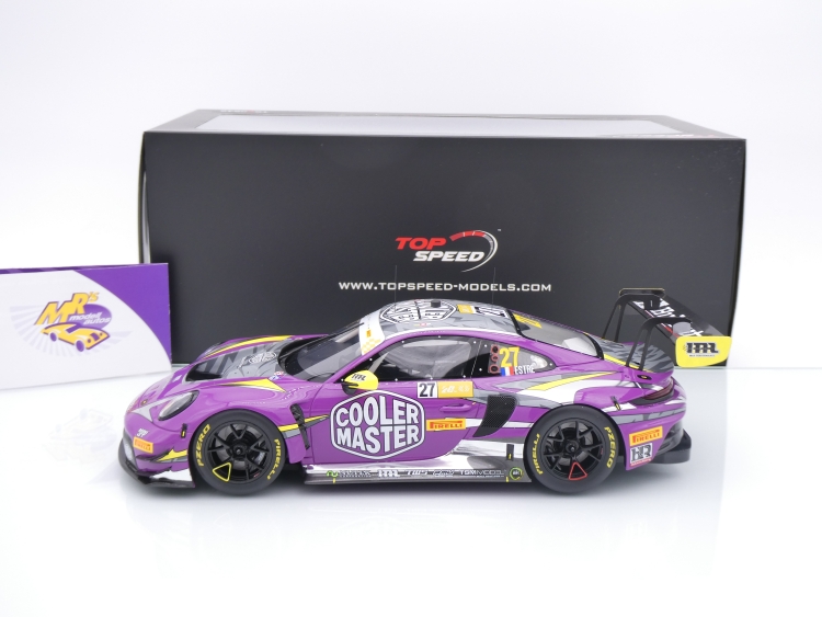 Top Speed TS0551 # Porsche 911 GT3 R #27 FIA GT World Cup Macau GP 2023 " HubAuto Racing - Kevin Estre " 1:18