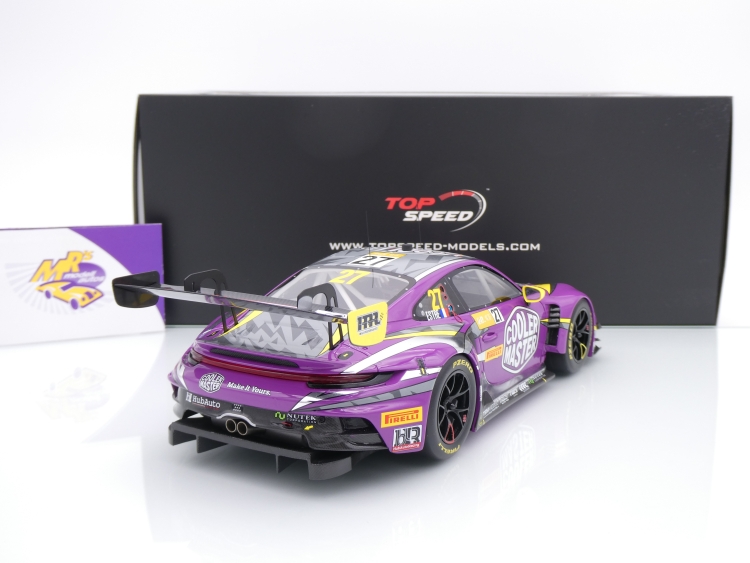 Top Speed TS0551 # Porsche 911 GT3 R #27 FIA GT World Cup Macau GP 2023 " HubAuto Racing - Kevin Estre " 1:18