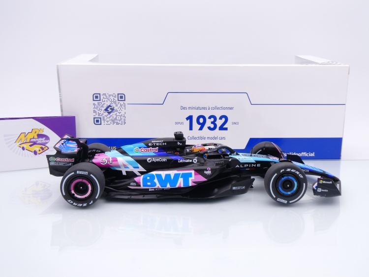 Solido S1814001 # Alpine BWT A524 F1 #31 10th Miami GP 2024 " Esteban Ocon " 1:18