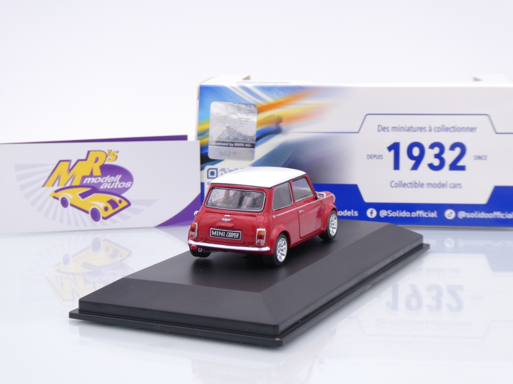 Solido S4316603 # Mini Cooper Sport Baujahr 1997 " rotmetallic-weiß " 1:43