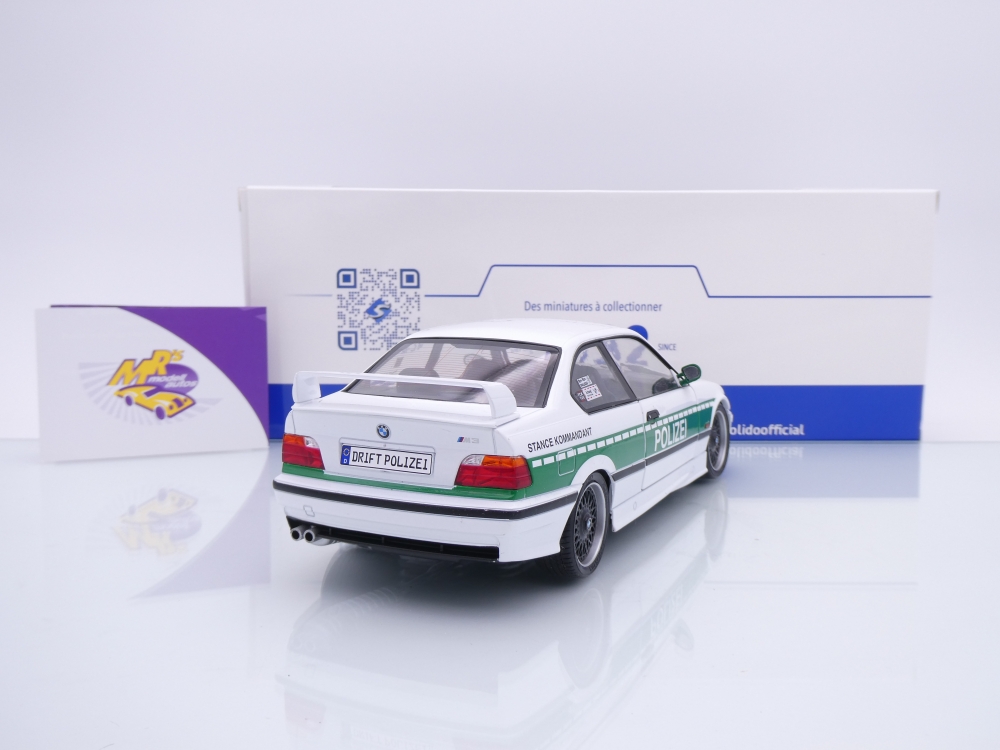 Solido S1803915 # BMW M3 E36 Coupe Baujahr 1991 " Drift Polizei " 1:18