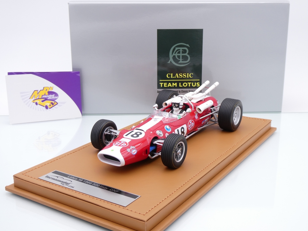 Tecnomodel TMD18-319D # Lotus 38 #18 DNF Indianapolis 500 1966 " Al Unser " 1:18