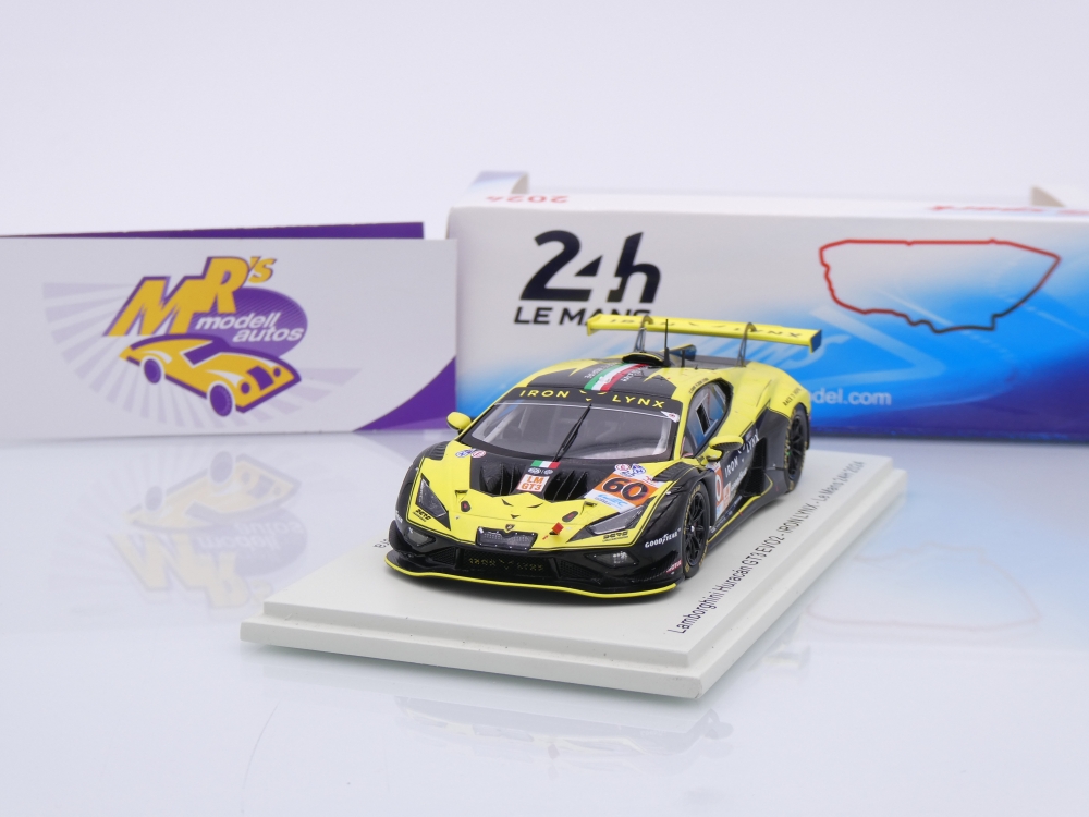 Miniature Spark 1/43 – Lamborghini Huracan GT3 Evo2 N°60 IRON LYNX – Le Mans 2024 – Résine