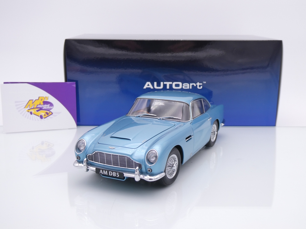 AUTOart 70288 # Aston Martin DB5 Baujahr 1964 " hellblaumetallic " 1:18