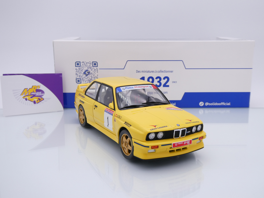 Solido S1801528 # BMW M3 E30 #1 Rallye Principe de Asturias 1991 " Ponce " 1:18