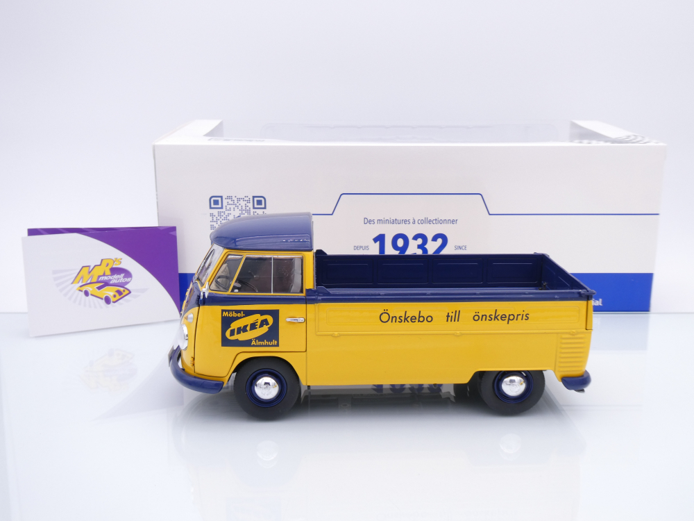 Solido S1806709 # VW Volkswagen T1 Pick-Up Baujahr 1950 " Ikea Möbelhaus " 1:18