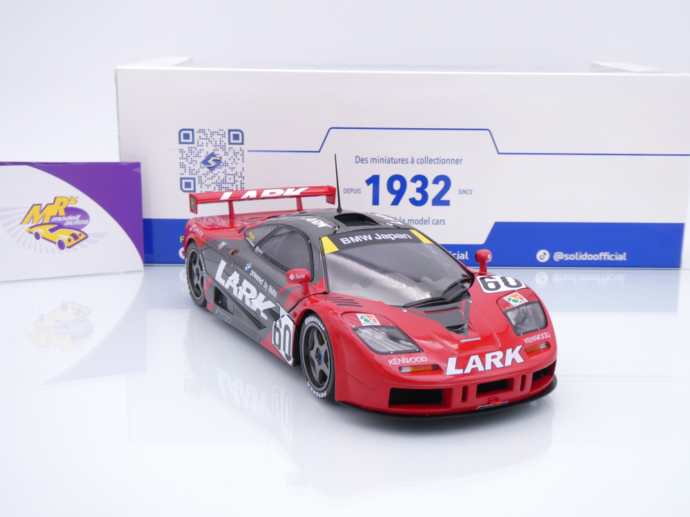 AU329 SOLIDO 1/18 MCLAREN F1 96 GTR REF S1804102 ROUGE