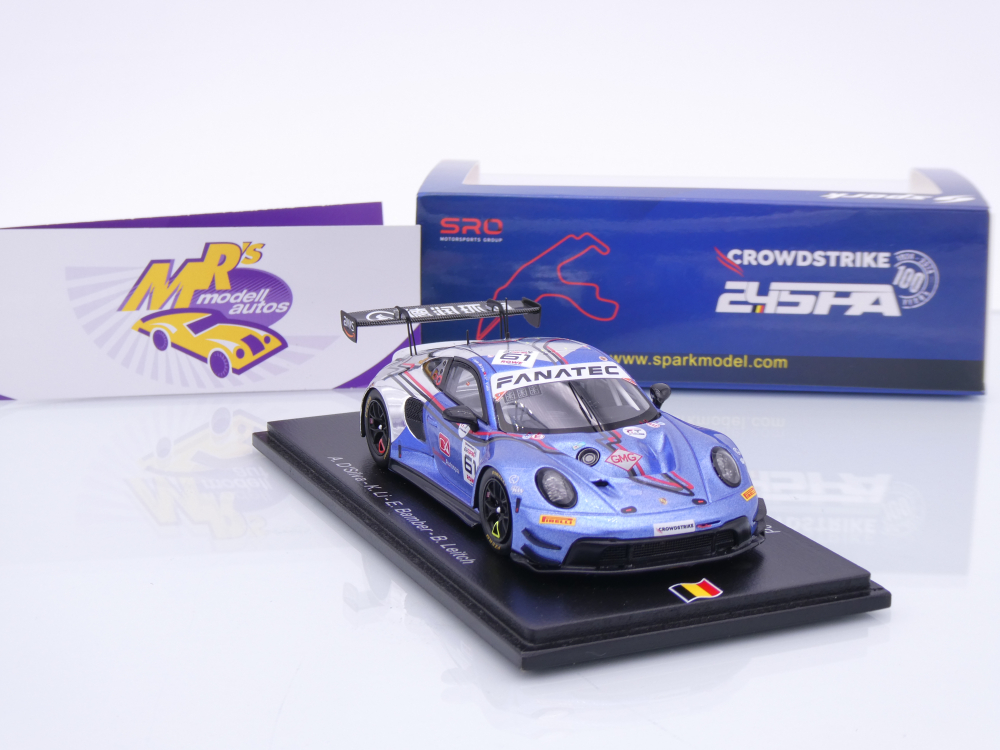 Spark SB833 # Porsche 911 GT3 R #61 24h Spa 2024 " EBM Earl Bamber Motors " 1:43