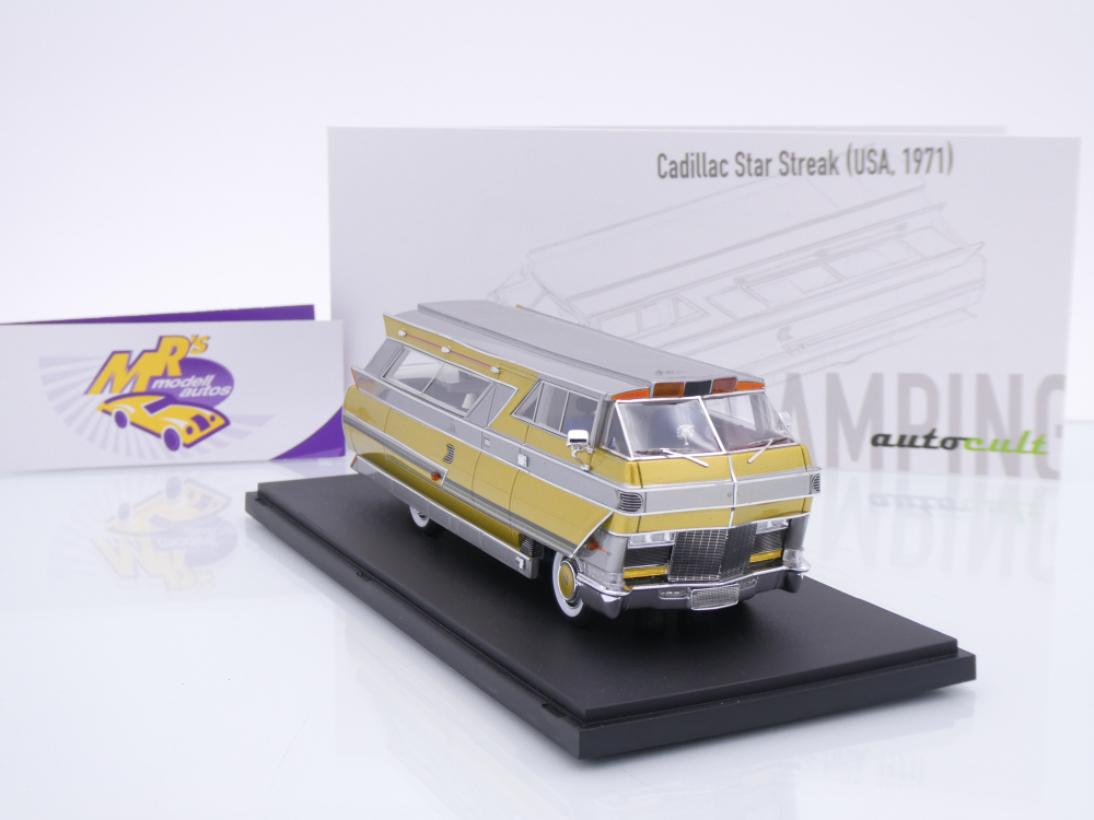 Autocult 09022 # Cadillac Star Streak Baujahr 1971 " goldmetallic-silber " 1:43