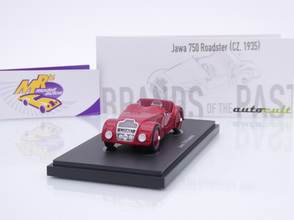Autocult 02035 # Jawa 750 Roadster ( CZ ) Baujahr 1935 " dunkelrot " 1:43